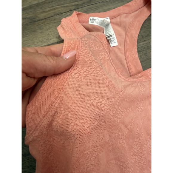 Athleta Momentum Tank Top Women's Small Coral Pink Floral Jacquard Athletic - Picture 5 of 7